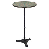 Pink & Grey Granite French Bistro Table, Bar Height, 24" Diameter