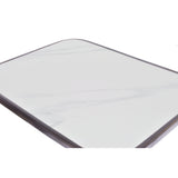 White Ceramic Rectangle Bistro Table, 24" X 18", with Rounded Corners