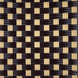 Lyon French Bistro Rattan Planter with Stand (Flower Box) - Squares, Large - Gold/Black