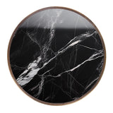 Black Round Ceramic French Bistro Table, 28" Diameter