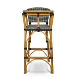 Valence French Bistro Rattan Baby Highchair - Basket - Silver/Green/Black