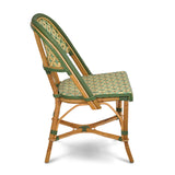 Valence French Bistro Rattan Chair - Crosses - Lemon/Mint/Green