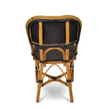 Valence French Bistro Rattan Chair - Squares, Small - Black/Black