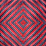 Valence French Bistro Rattan Chair - Diamonds, Large - Red/Navy Blue
