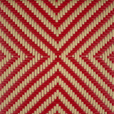 Cannes French Bistro Rattan Armchair - Reversed Diamonds, Large - Gold/Red