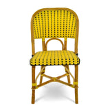 Valence French Bistro Rattan Chair - Squares, Small - Yellow/Black