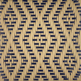 Lyon French Bistro Rattan Planter with Stand (Flower Box) - Diamonds, Small - Gold/Navy Blue