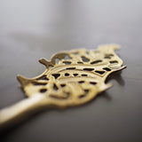 Wormwood Leaf Absinthe Spoon, Gold-Plated