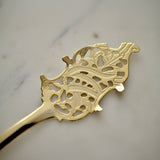 Wormwood Leaf Absinthe Spoon, Gold-Plated