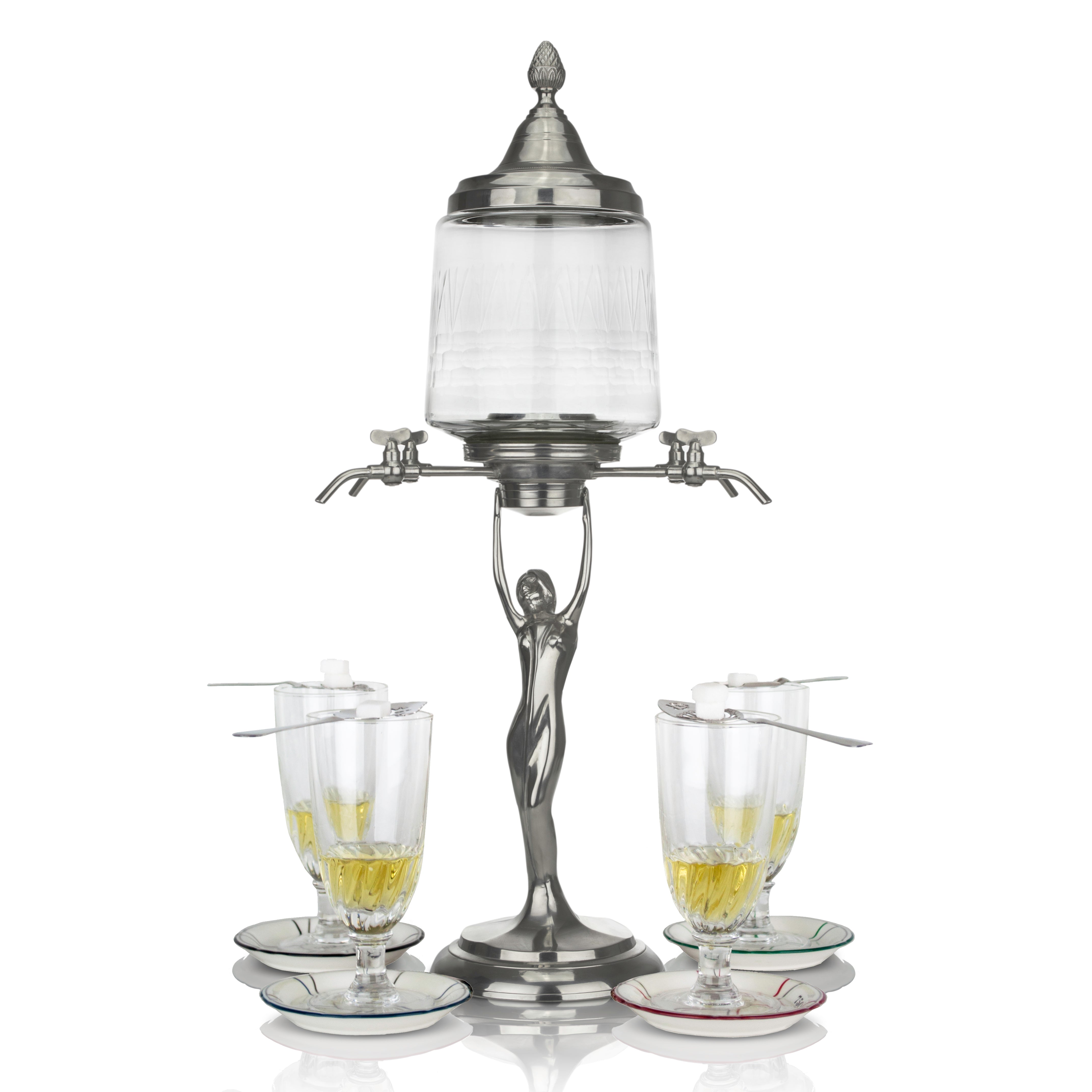 Lady Absinthe Fountain, 4 Spouts, Complete Set