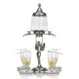 Lady Absinthe Fountain with Wings, 4 Spouts, Complete Set