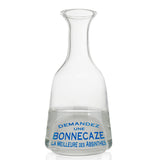 Bonnecaze French Bistro Glass Loupe Water Carafe, in Blue/White/Red