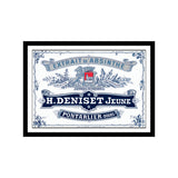 Deniset Jeune Absinthe  Distillery Label Print, 11" x 8.5"