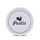 White Round Melamine Pastis Tray, 12" Diameter