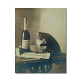 Bourgeois Frères Print (Cat Drinking Absinthe), 11" x 14"