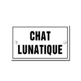 Chat Lunatique (Moody Cat) French Enamel Plaque