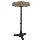 Pink & Grey Granite  French Bistro Table, Bar Height, 20" Diameter