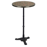 Pink & Grey Granite  French Bistro Table, Bar Height, 24" Diameter