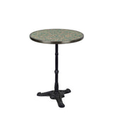 Pink & Grey Granite French Bistro Table, 24" Diameter