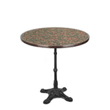 Pink & Grey Granite French Bistro Table, 28" Diameter