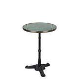 Green Granite French Bistro Table, 20" Diameter