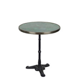 Green Granite French Bistro Table, 24" Diameter