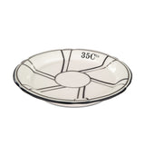 Porcelain Absinthe Saucer, 35Cts Black/Silver, with Lines