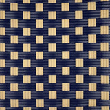 Valence French Bistro Rattan Chair - Large Squares - Navy Blue/Gold - Simple Weave - Navy Blue