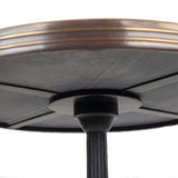 White Round Ceramic French Bistro Table, Bar Height, 20" Diameter