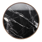 Black Round Ceramic French Bistro Table, 24" Diameter
