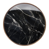 Black Round Ceramic French Bistro Table, 20" Diameter