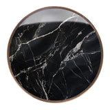 Black Ceramic French Bistro Table, Bar Height, 20" Diameter