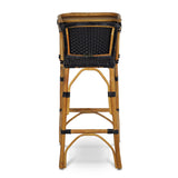 Valence French Bistro Rattan Baby Highchair - Small Squares - Black/Black