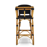 Valence French Bistro Rattan Baby Highchair - Small Squares - Black/Black