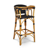 Valence French Bistro Rattan Baby Highchair - Small Squares - Black/Black
