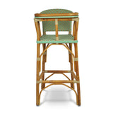 Valence French Bistro Rattan Baby Highchair - Reverse Diamonds - Jade/Gold