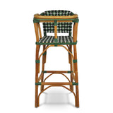 Valence French Bistro Rattan Baby Highchair - Crosses - Green/Black/White