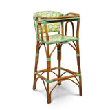 Valence French Bistro Rattan Baby Highchair - Crosses - Lemon/Jade/White