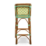 Valence French Bistro Rattan Baby Highchair - Crosses - Lemon/Jade/White