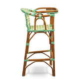Valence French Bistro Rattan Baby Highchair - Crosses - Lemon/Jade/White