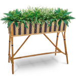 Striped French Bistro Rattan Flower Box