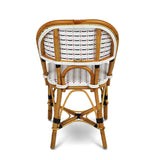 Valence French Rattan Bistro Chair - Vertical - White/Black/Red