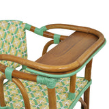 Valence French Bistro Rattan Baby Highchair - Crosses - Lemon/Jade/White