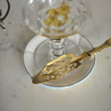 Stained Glass Absinthe Spoon, Gold-Plated