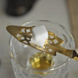 Stained Glass Absinthe Spoon, Gold-Plated