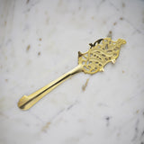 Wormwood Leaf Absinthe Spoon, Gold-Plated