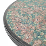 Pink & Grey Granite  French Bistro Table, Bar Height, 20" Diameter