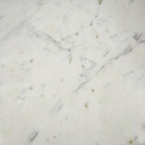 White Italian Carrara Marble French Bistro Table, 20" Square
