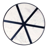White Round Ceramic French Bistro Table, 28" Diameter