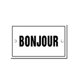 Bonjour (Hello) French Enamel Plaque